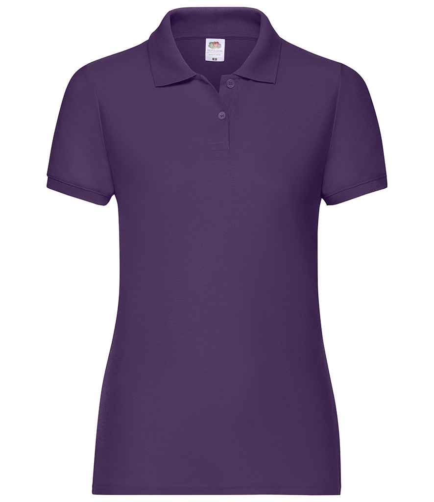 Fruit of the Loom Lady Fit Piqué Polo Shirt | Purple - Lancashire Teamwear