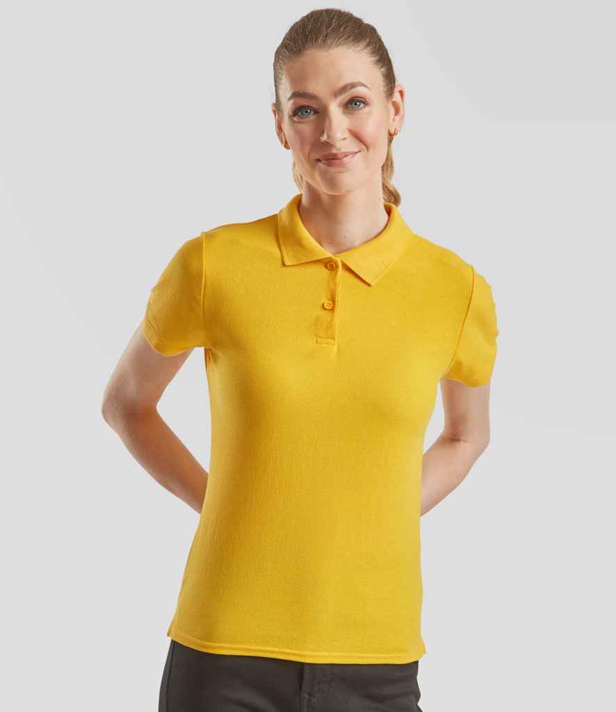 Fruit of the Loom Lady Fit Piqué Polo Shirt | Sunflower - Lancashire Teamwear