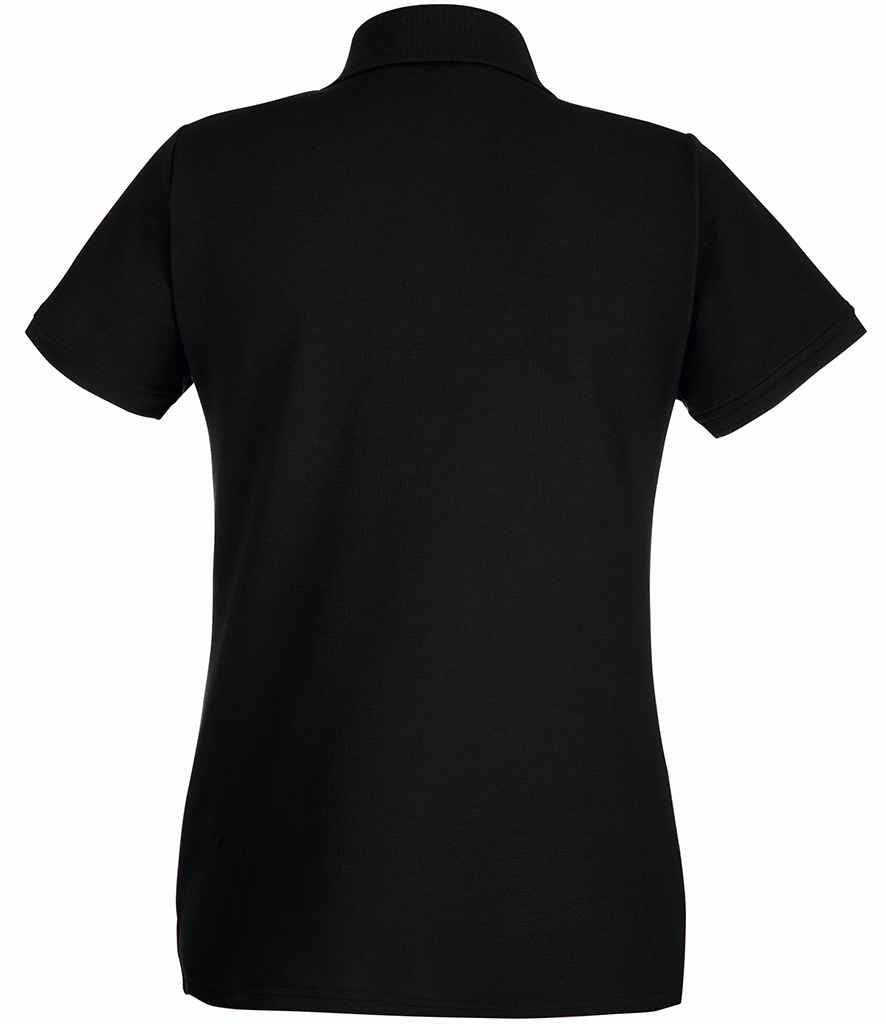 Fruit of the Loom Lady-Fit Premium Cotton Piqué Polo Shirt | Black - Lancashire Teamwear