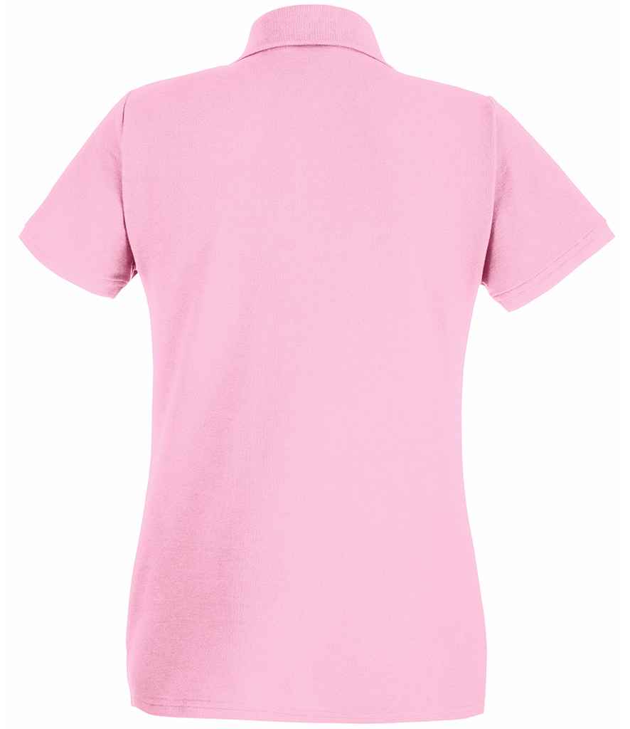 Fruit of the Loom Lady-Fit Premium Cotton Piqué Polo Shirt | Light Pink - Lancashire Teamwear