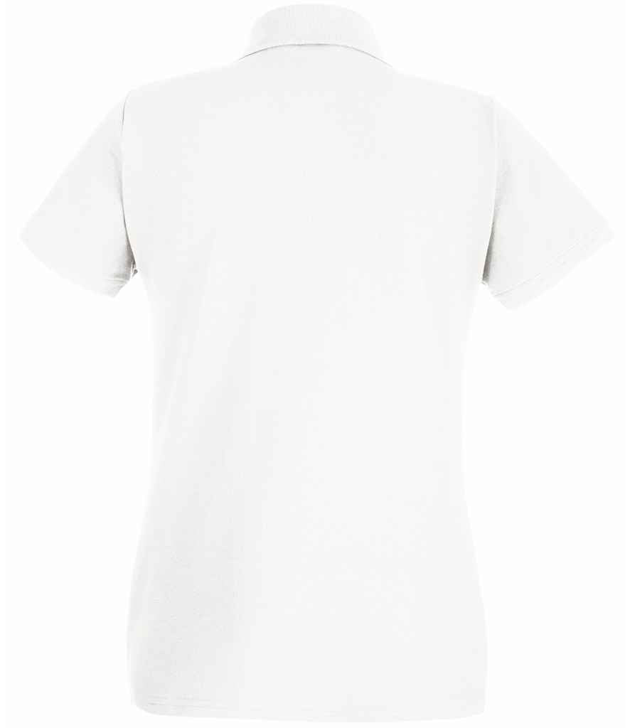 Fruit of the Loom Lady-Fit Premium Cotton Piqué Polo Shirt | White - Lancashire Teamwear