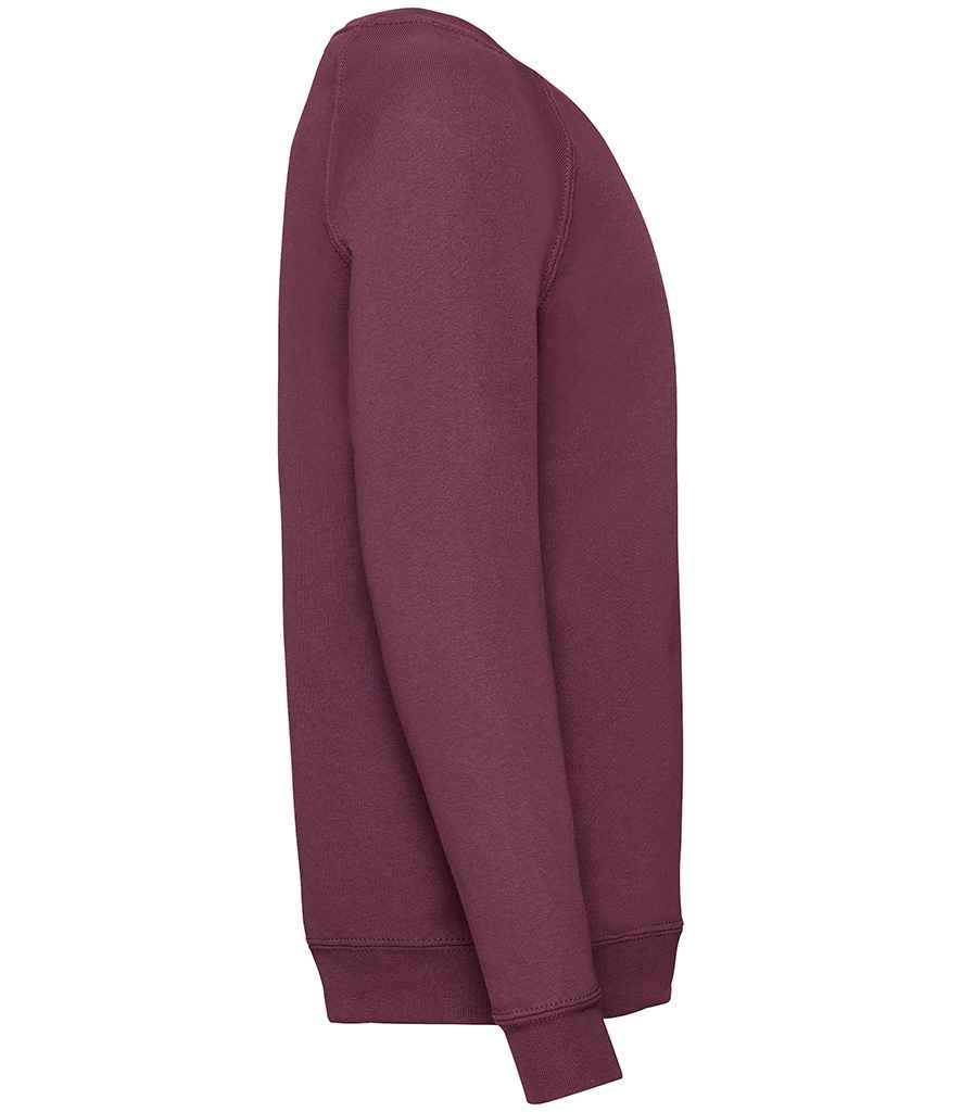 Fruit of the Loom Kids Classic Raglan Sweatshirt | Burgundy - Lancashire Teamwear