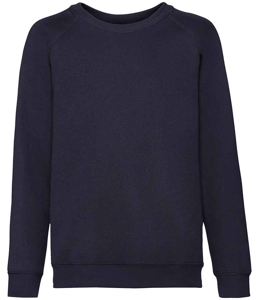 Fruit of the Loom Kids Classic Raglan Sweatshirt | Deep Navy - Lancashire Teamwear