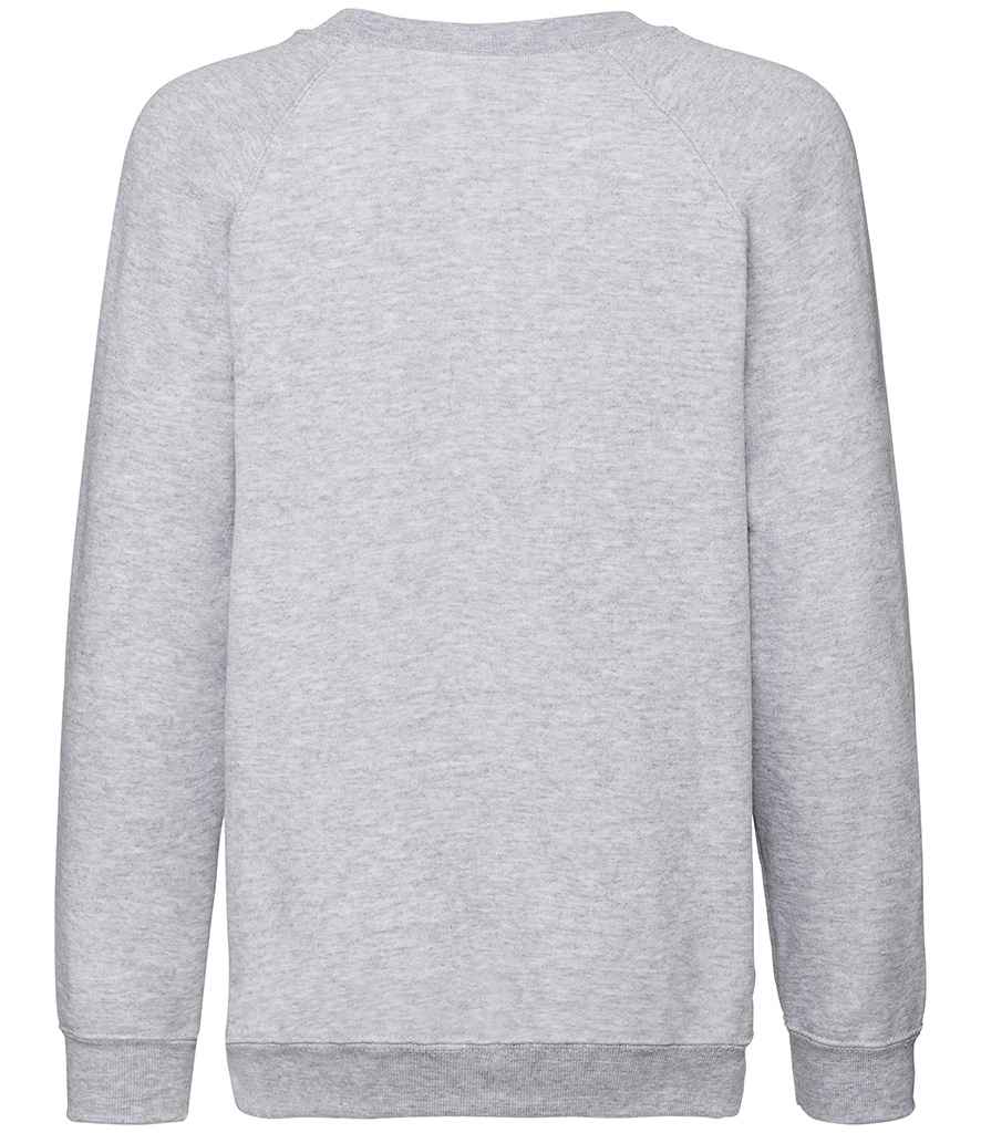 Fruit of the Loom Kids Classic Raglan Sweatshirt | Heather Grey - Lancashire Teamwear