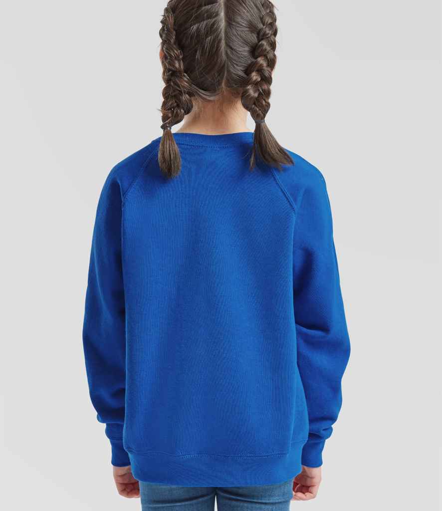 Fruit of the Loom Kids Classic Raglan Sweatshirt | Royal Blue - Lancashire Teamwear