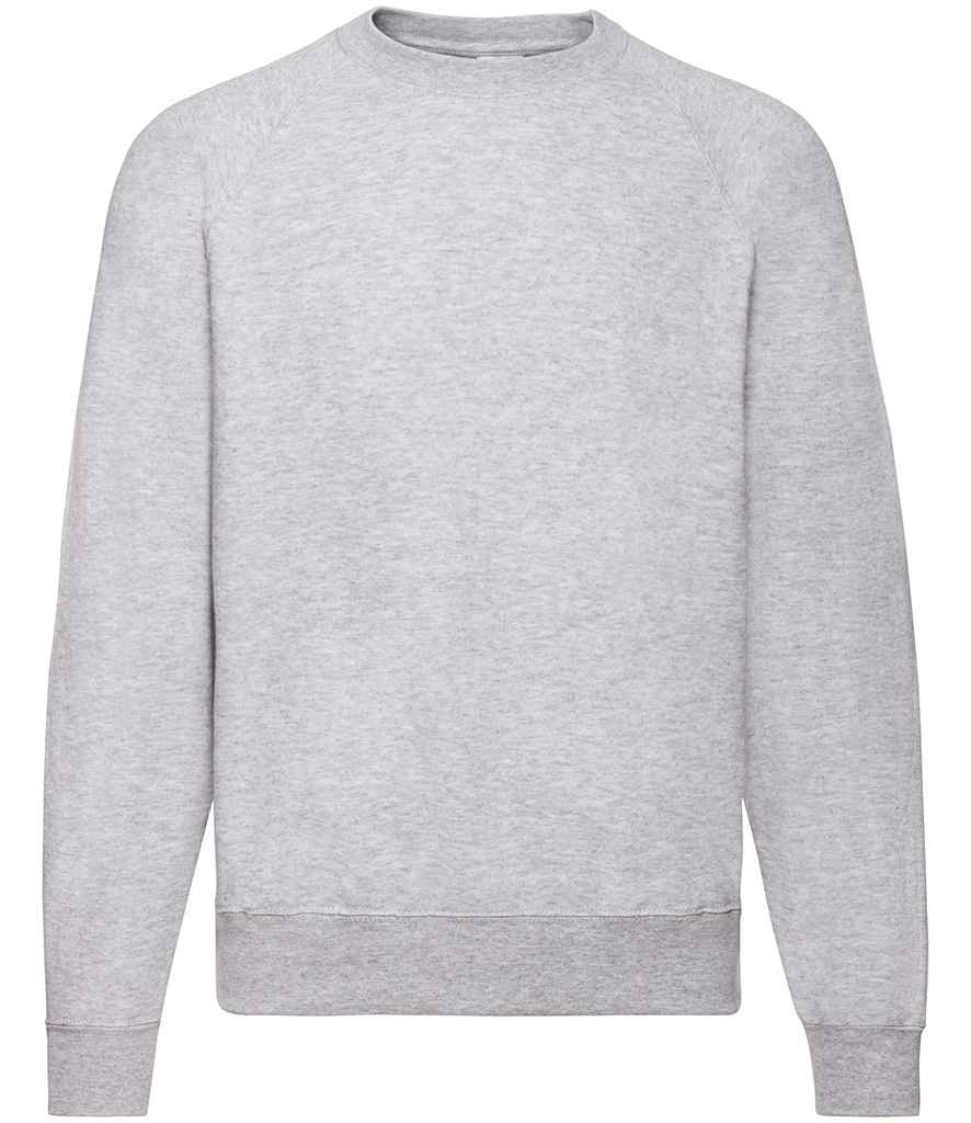 Fruit of the Loom Classic Raglan Sweatshirt | Heather Grey - Lancashire Teamwear