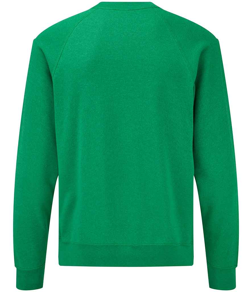 Fruit of the Loom Classic Raglan Sweatshirt | Heather Green - Lancashire Teamwear