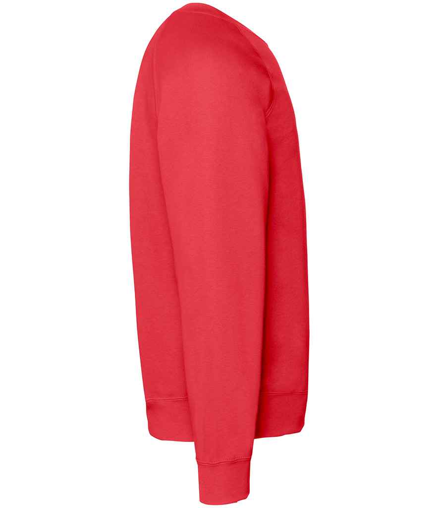Fruit of the Loom Classic Raglan Sweatshirt | Red - Lancashire Teamwear