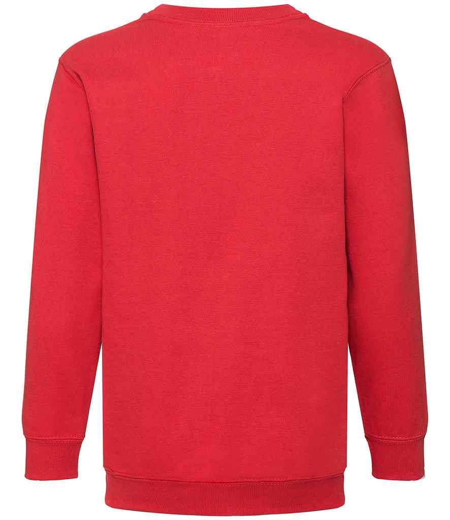 Fruit of the Loom Kids Classic Drop Shoulder Sweatshirt | Red - Lancashire Teamwear