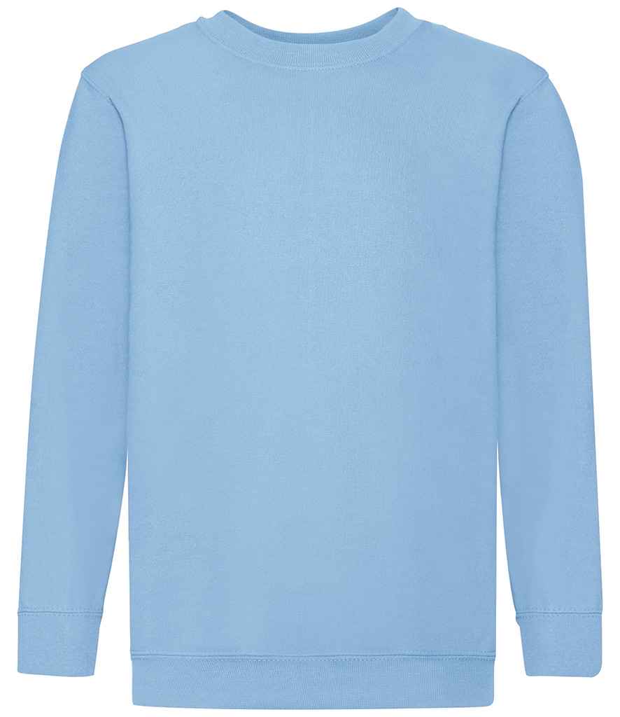 Fruit of the Loom Kids Classic Drop Shoulder Sweatshirt | Sky Blue - Lancashire Teamwear