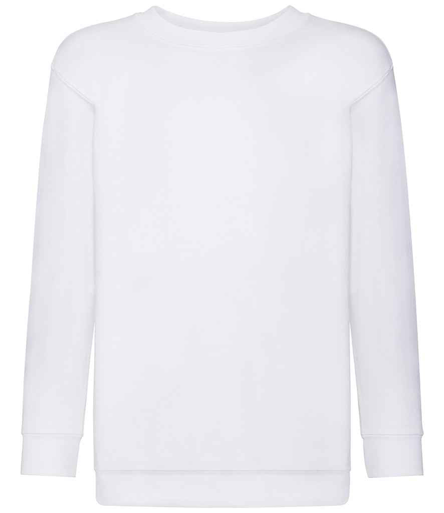 Fruit of the Loom Kids Classic Drop Shoulder Sweatshirt | White - Lancashire Teamwear