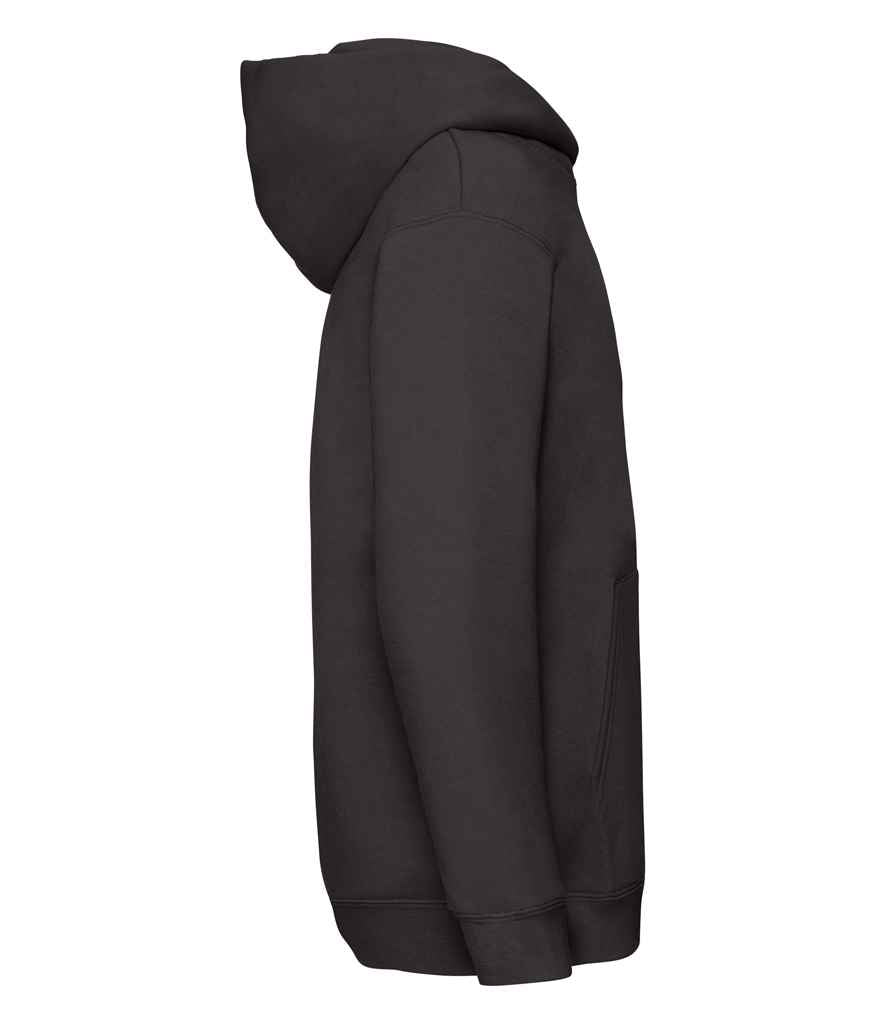 Fruit of the Loom Kids Premium Hooded Sweatshirt | Black - Lancashire Teamwear