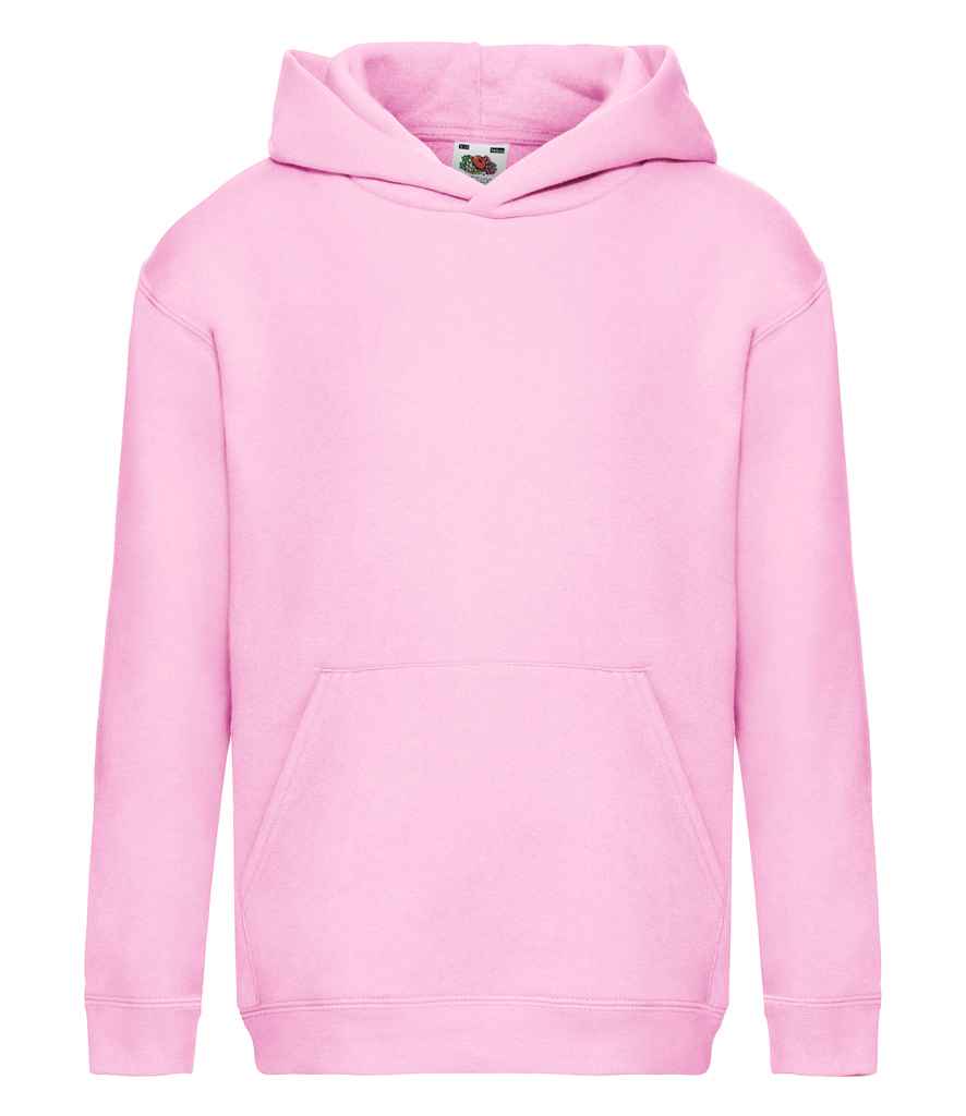 Fruit of the Loom Kids Premium Hooded Sweatshirt | Light Pink - Lancashire Teamwear