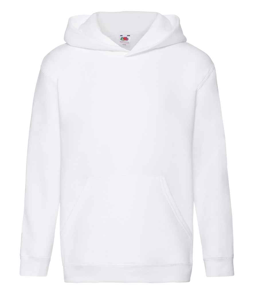 Fruit of the Loom Kids Premium Hooded Sweatshirt | White - Lancashire Teamwear