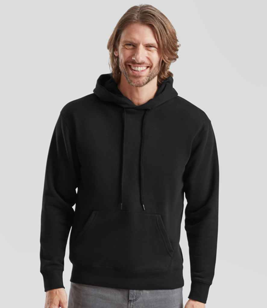 Fruit of the Loom Premium Hooded Sweatshirt | Black - Lancashire Teamwear