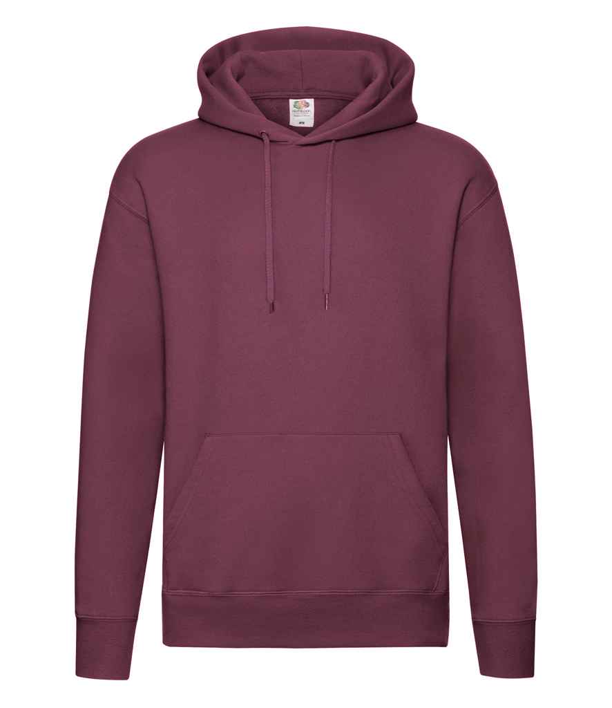 Fruit of the Loom Premium Hooded Sweatshirt | Burgundy - Lancashire Teamwear