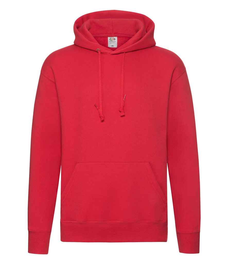 Fruit of the Loom Premium Hooded Sweatshirt | Red - Lancashire Teamwear