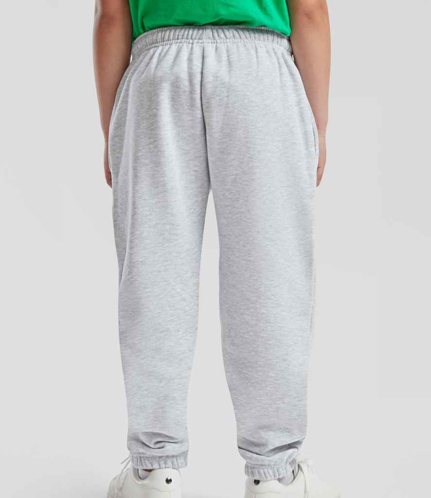 Fruit of the Loom Kids Premium Jog Pants | Heather Grey Trousers - Lancashire Teamwear