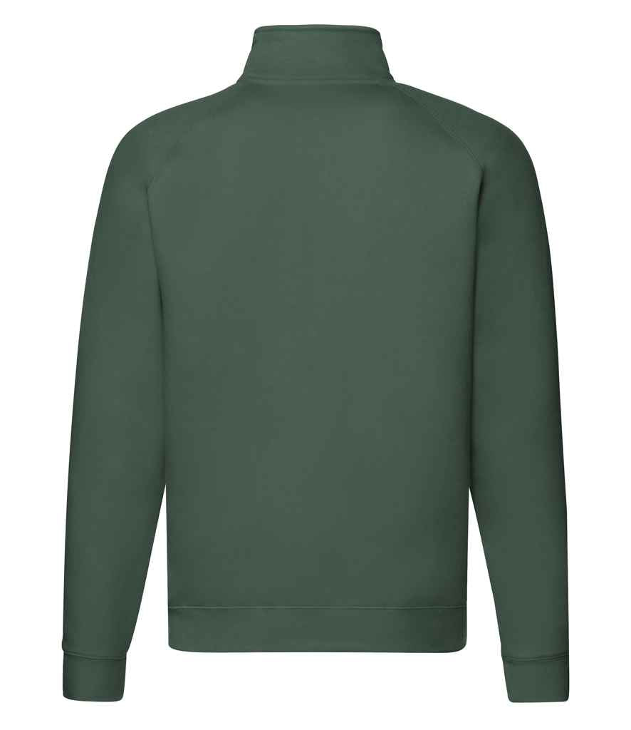 Fruit of the Loom Premium Zip Neck Sweatshirt | Bottle Green - Lancashire Teamwear