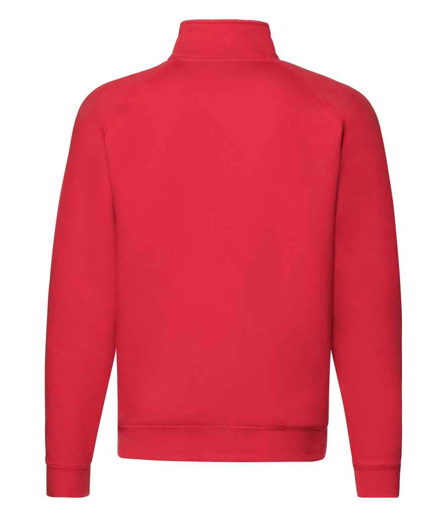 Fruit of the Loom Premium Zip Neck Sweatshirt | Red - Lancashire Teamwear