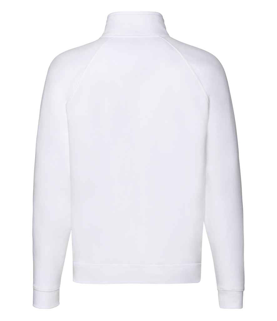 Fruit of the Loom Premium Zip Neck Sweatshirt | White - Lancashire Teamwear