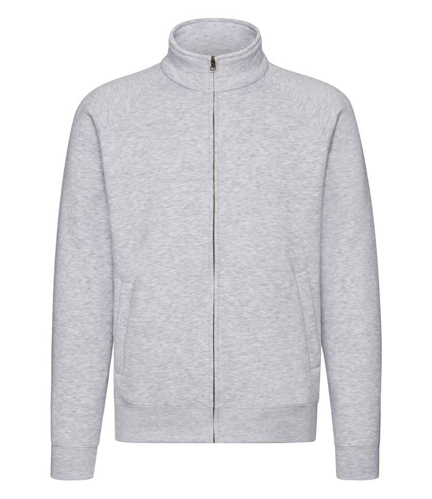 Fruit of the Loom Premium Sweat Jacket | Heather Grey Sweatshirt - Lancashire Teamwear