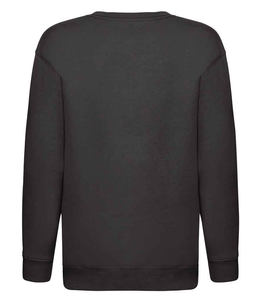 Fruit of the Loom Kids Premium Drop Shoulder Sweatshirt | Black - Lancashire Teamwear