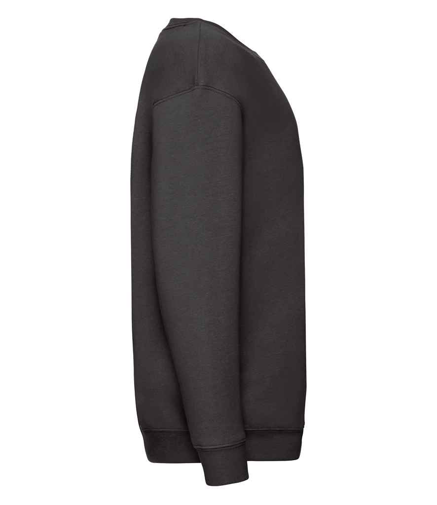 Fruit of the Loom Kids Premium Drop Shoulder Sweatshirt | Black - Lancashire Teamwear