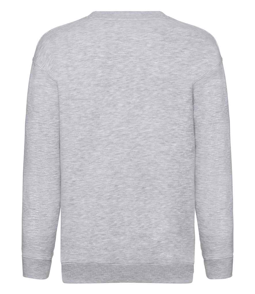 Fruit of the Loom Kids Premium Drop Shoulder Sweatshirt | Heather Grey - Lancashire Teamwear