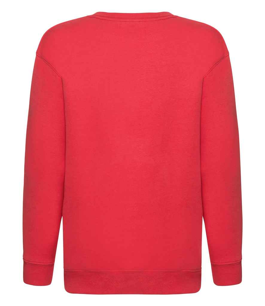 Fruit of the Loom Kids Premium Drop Shoulder Sweatshirt | Red - Lancashire Teamwear
