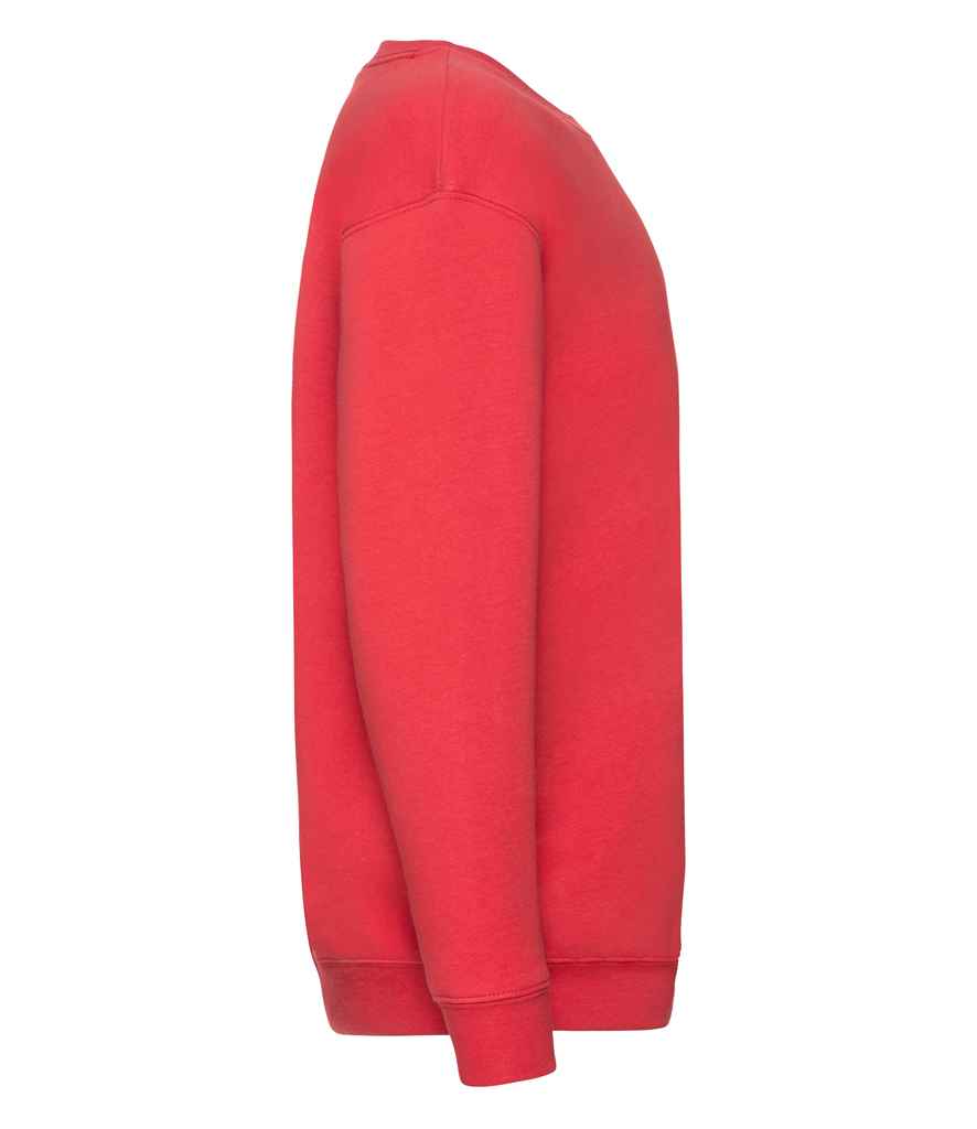 Fruit of the Loom Kids Premium Drop Shoulder Sweatshirt | Red - Lancashire Teamwear