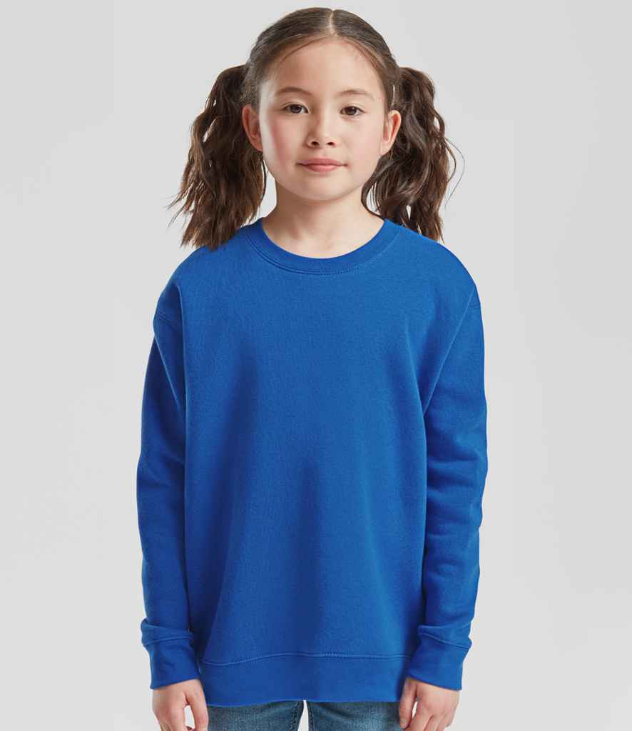 Fruit of the Loom Kids Premium Drop Shoulder Sweatshirt | Royal Blue - Lancashire Teamwear