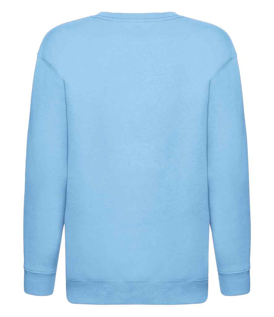 Fruit of the Loom Kids Premium Drop Shoulder Sweatshirt | Sky Blue - Lancashire Teamwear