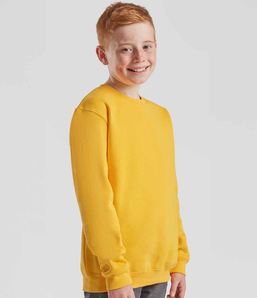 Fruit of the Loom Kids Premium Drop Shoulder Sweatshirt | Sunflower - Lancashire Teamwear
