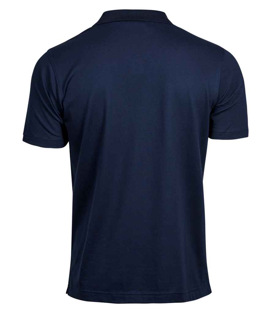 Tee Jays Luxury Stretch V Neck Polo Shirt | Navy - Lancashire Teamwear