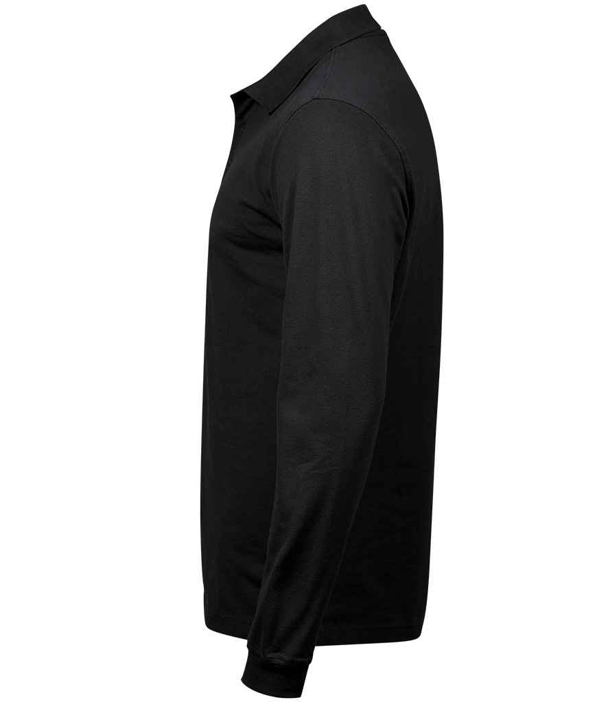 Tee Jays Luxury Stretch Long Sleeve Polo Shirt | Black - Lancashire Teamwear