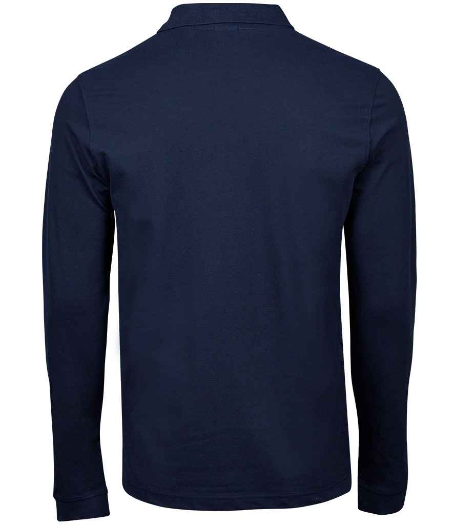Tee Jays Luxury Stretch Long Sleeve Polo Shirt | Navy - Lancashire Teamwear
