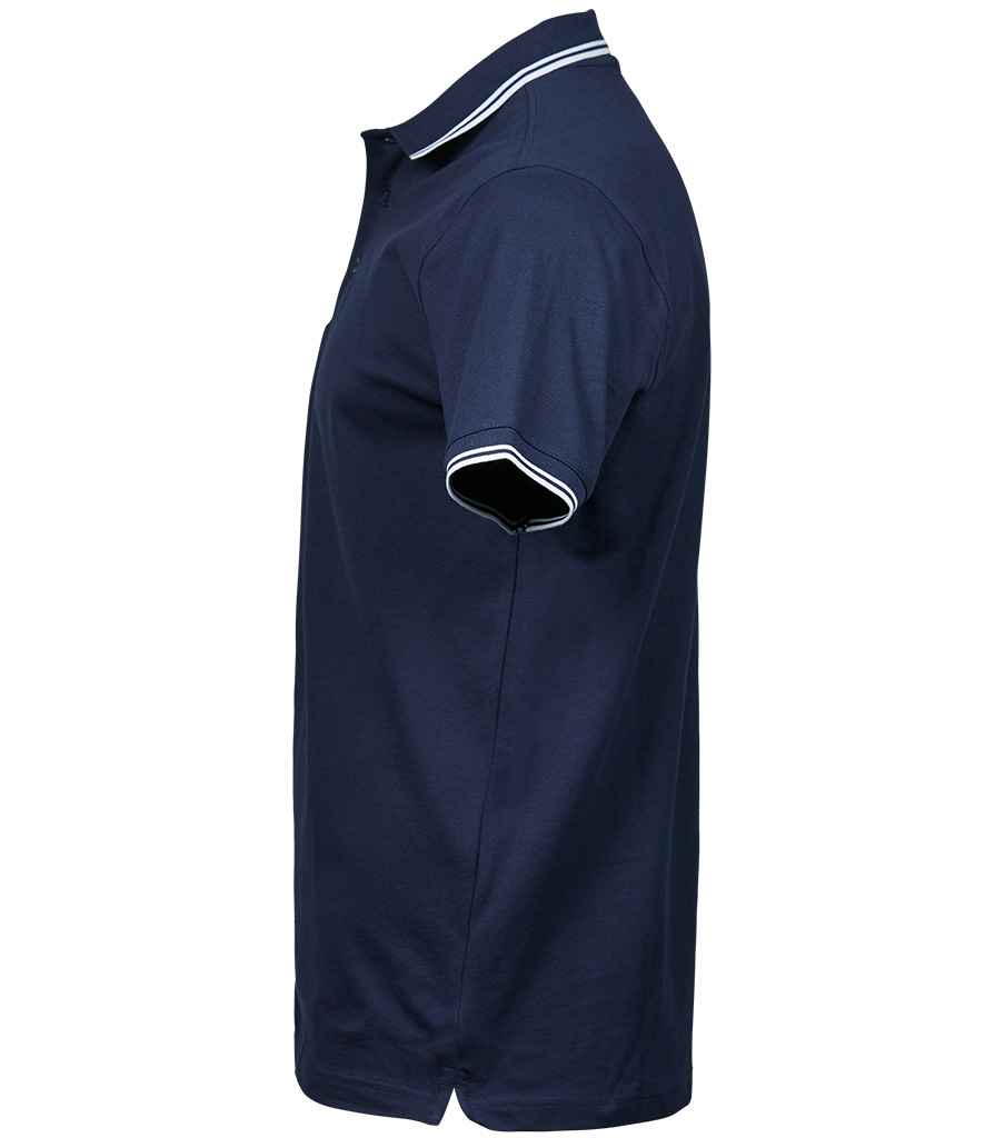 Tee Jays Luxury Stretch Tipped Polo Shirt | Navy/White - Lancashire Teamwear