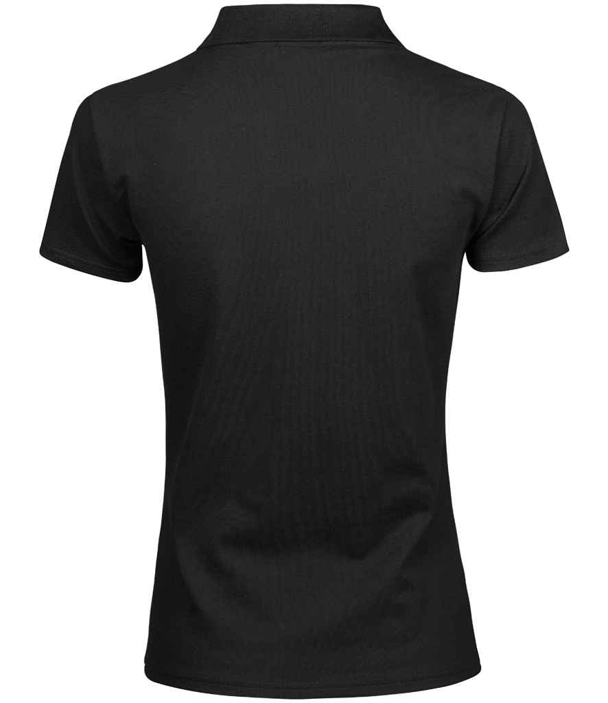Tee Jays Ladies Luxury Stretch V Neck Polo Shirt | Black - Lancashire Teamwear