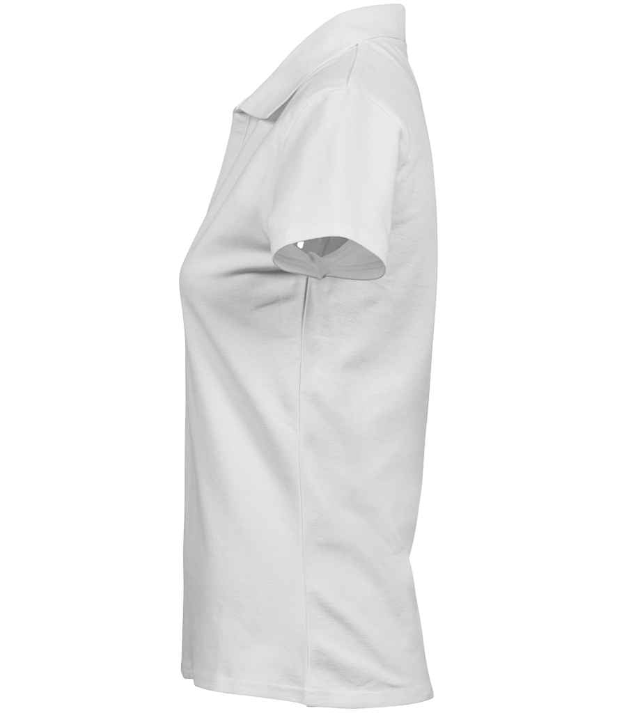 Tee Jays Ladies Luxury Stretch V Neck Polo Shirt | White - Lancashire Teamwear