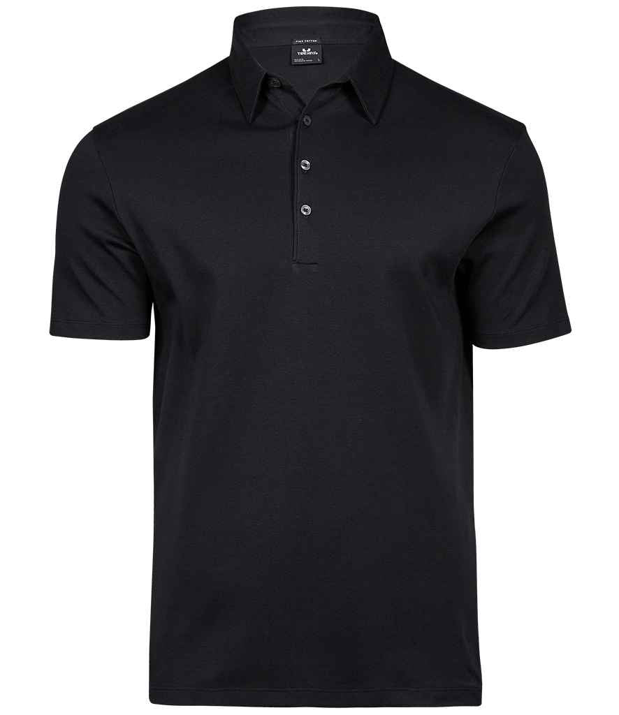 Tee Jays Pima Cotton Interlock Polo Shirt Black