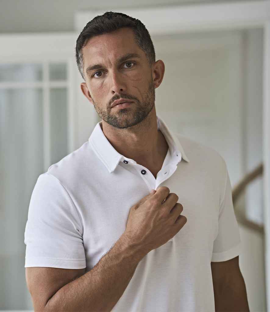 Tee Jays Pima Cotton Interlock Polo Shirt | White - Lancashire Teamwear