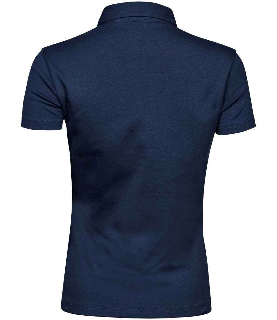 Tee Jays Ladies Pima Cotton Interlock Polo Shirt | Navy - Lancashire Teamwear