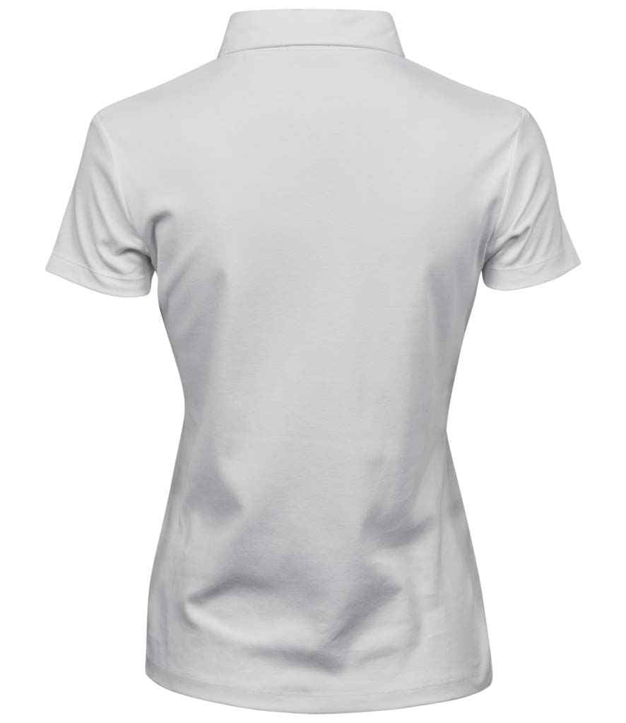 Tee Jays Ladies Pima Cotton Interlock Polo Shirt | White - Lancashire Teamwear