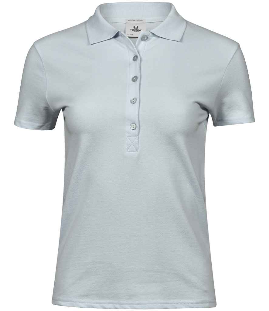 Tee Jays Ladies Luxury Stretch Polo Shirt | Ice Blue - Lancashire Teamwear