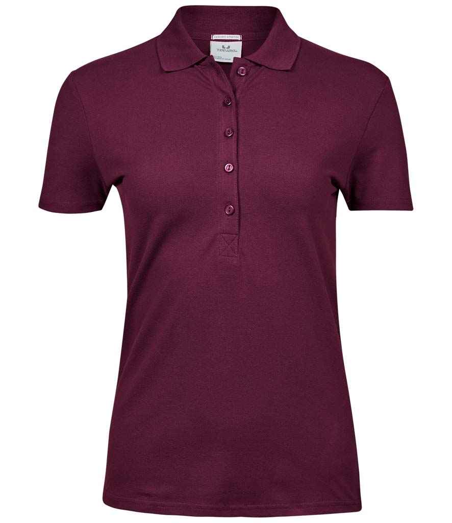 Tee Jays Ladies Luxury Stretch Polo Shirt | Wine - Lancashire Teamwear