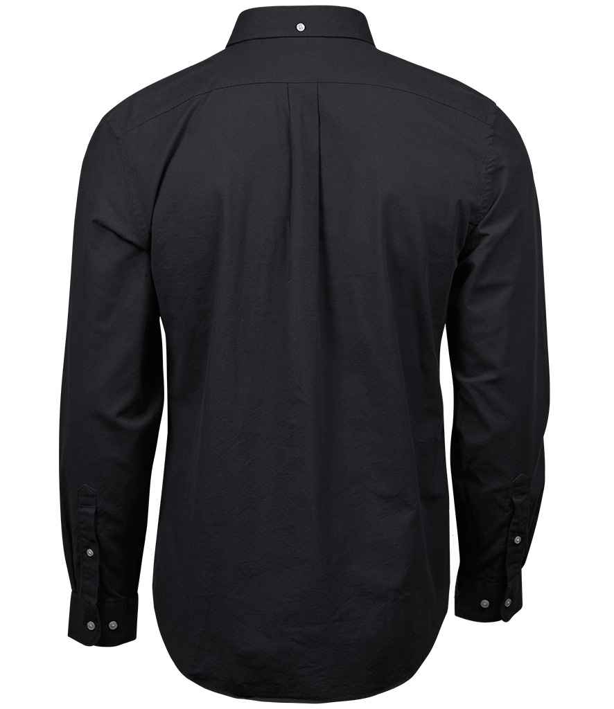 Tee Jays Perfect Long Sleeve Oxford Shirt | Black - Lancashire Teamwear