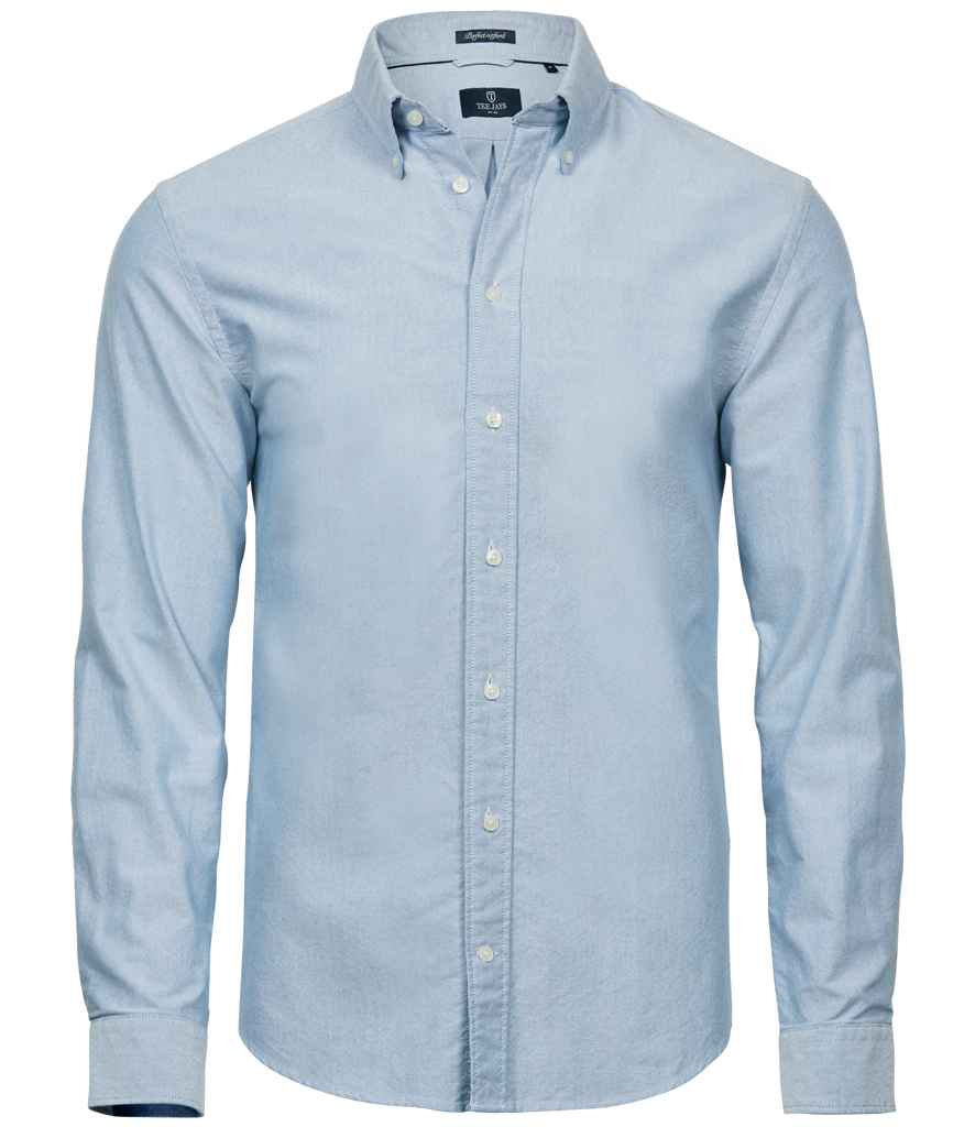 Tee Jays Perfect Long Sleeve Oxford Shirt | Light Blue - Lancashire Teamwear