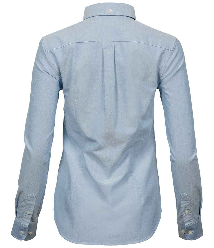 Tee Jays Ladies Perfect Long Sleeve Oxford Shirt | Light Blue - Lancashire Teamwear
