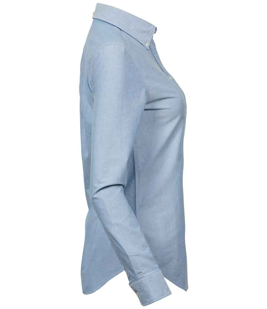 Tee Jays Ladies Perfect Long Sleeve Oxford Shirt | Light Blue - Lancashire Teamwear